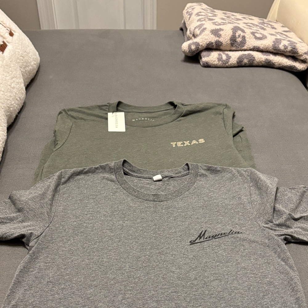 Magnolia t shirts from magnolia market Gray and Green
